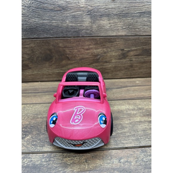 Fisher Price Little People Barbie Pink Convertible Cruiser Car Music & Sounds - Picture 1 of 4